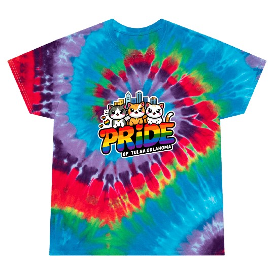 Pride of Tulsa City Oklahoma USA Rainbow Flag Tie Dye T Shirts