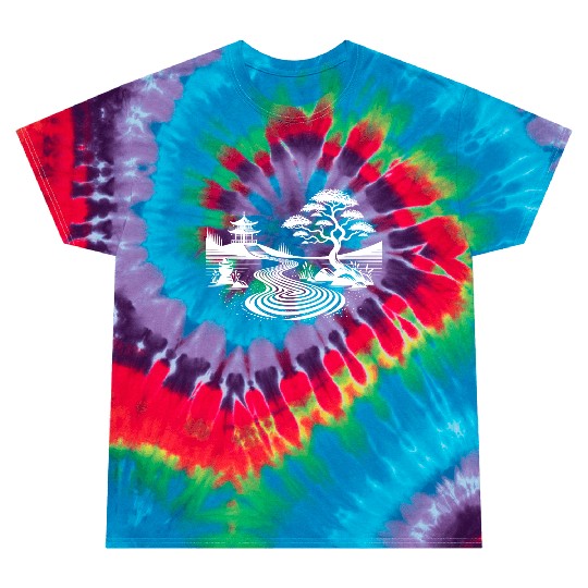 Meditative Balance Japanese Temple Garden Tie Dye T Shirts