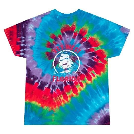 KEY-WEST FLORIDA Sunshine-State West Keys Tie Dye T Shirts