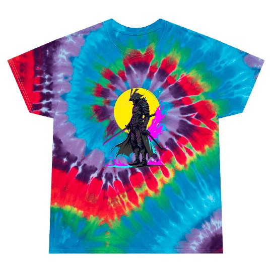 Cyberpunk Samurai Warrior Neon Art Design Tie Dye T Shirts