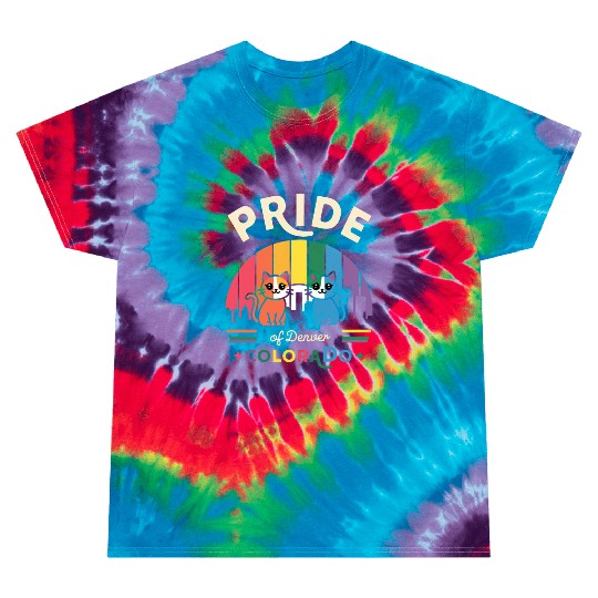 Pride of Dallas City Texas USA Rainbow Flag Tie Dye T Shirts
