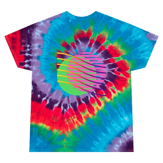 Neon Wave Geometric Abstract Tie Dye T Shirts