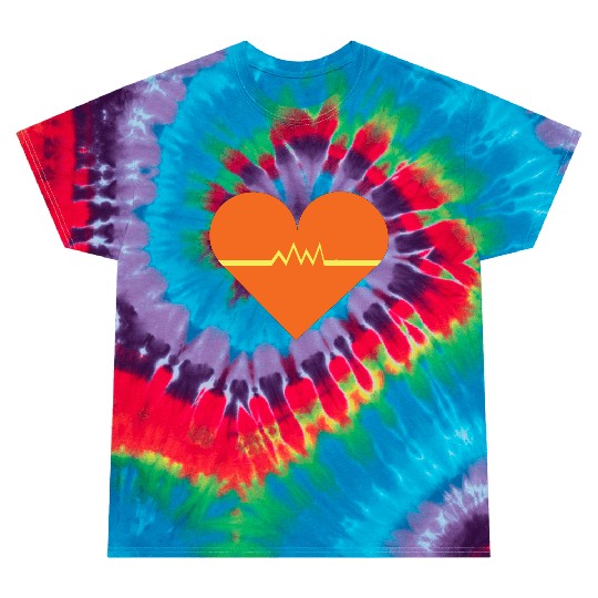 Heartbeat with Heart health care and Cardiac Tie Dye T Shirts