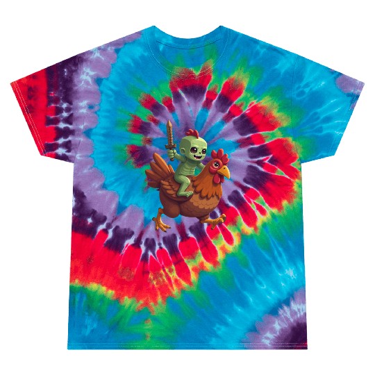 Zombie Chicken Jockey Tie Dye T Shirts