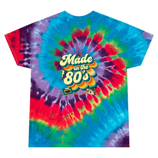 made in the 80s retro groovy Tie Dye T Shirts