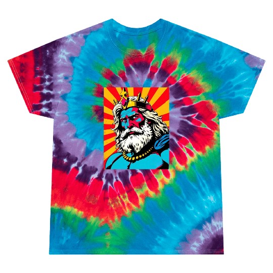Bold Pop Art Zeus – Colorful Greek God Illustratio Tie Dye T Shirts