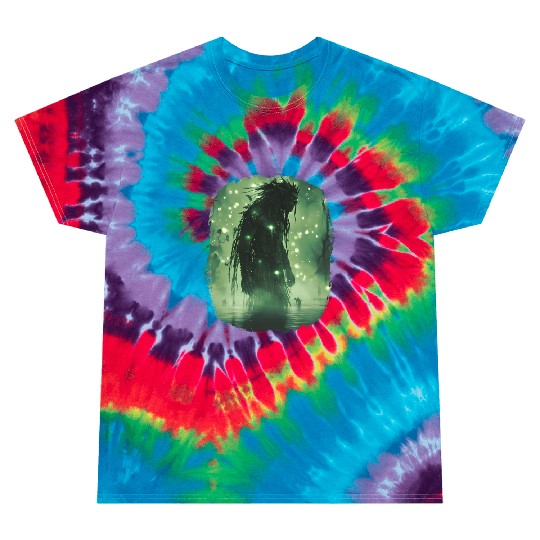 Swamp Demon with Glowing Aura and Haunt Magic Tie Dye T Shirts