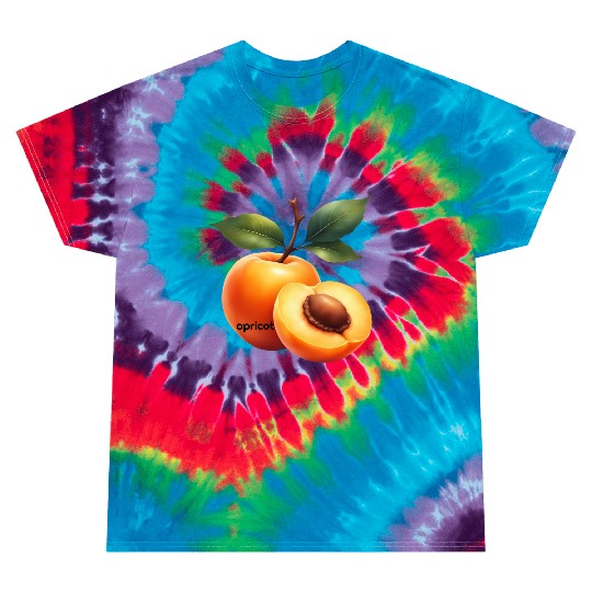 Apricot branch with green leaves Tie Dye T Shirts