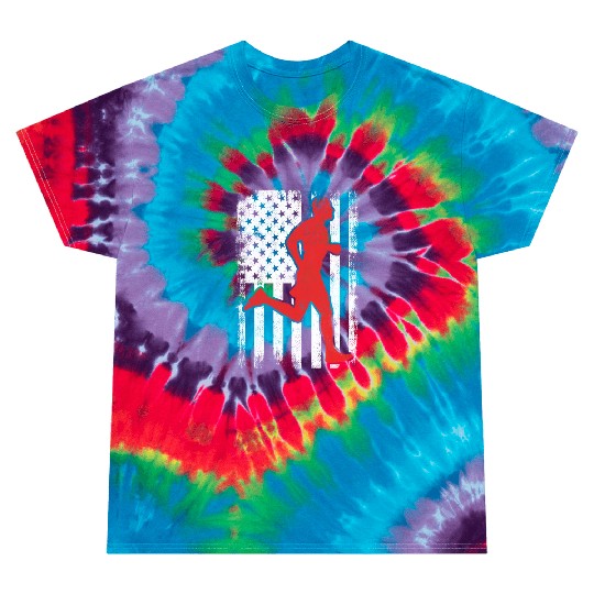 Patriotic US Runner Tie Dye T Shirts