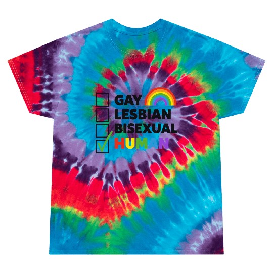 Gay Lesbian Bisexual Human Tie Dye T Shirts