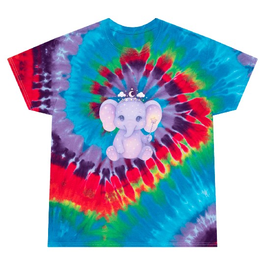 Celestial Baby Elephant Magical Nursery Girl Art Tie Dye T Shirts