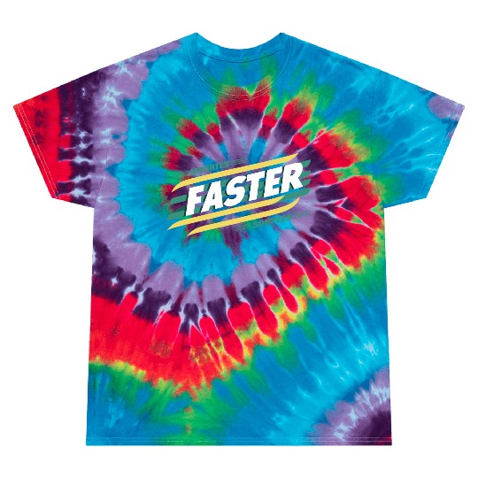 Faster Speed Stripes Retro Typography Tie Dye T Shirts