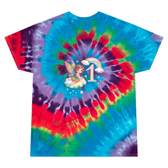 Magical Rainbow Fairy Elf 1st Birthday Girl Tie Dye T Shirts