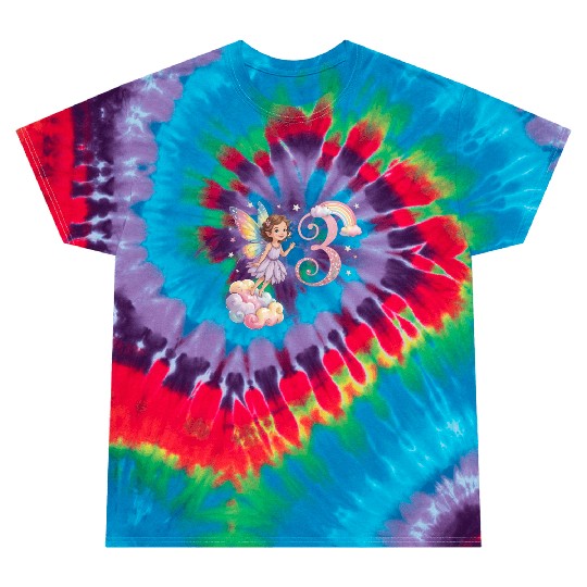 Magical Rainbow Fairy Elf 3nd Birthday Girl Tie Dye T Shirts