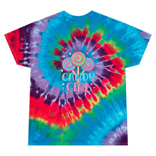 Cute Lollipop Candy Girl Design 01 Tie Dye T Shirts