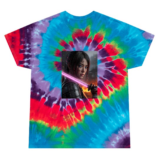 Cyberpunk Samurai Girl Tie Dye T Shirts