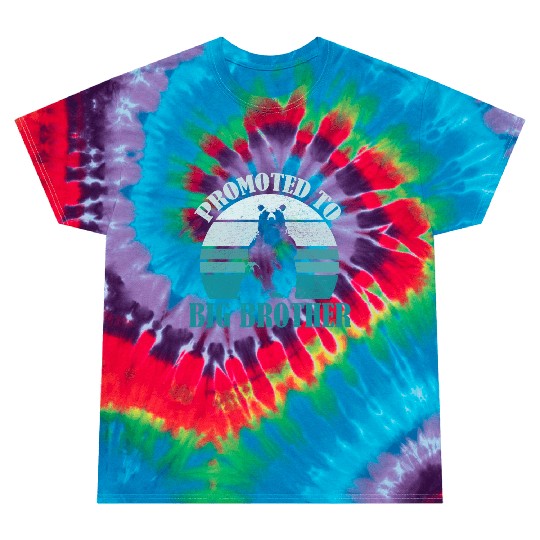 Promoted to Big Brother Bear Design Kids Toddler Tie Dye T Shirts