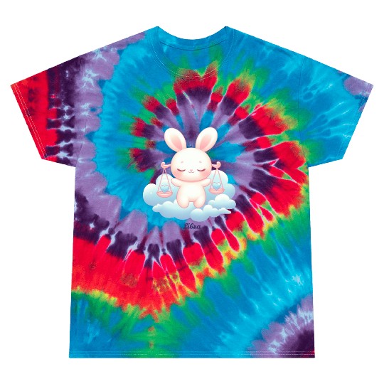 Sweet Bunny Libra Illustration Tie Dye T Shirts