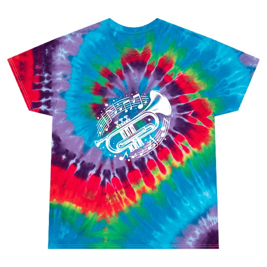 Trumpet Meets Musical Note Loud, Wild, Beautiful Tie Dye T Shirts