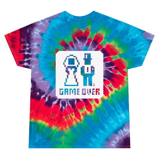 Game Over (Wedding Stag Party Night, Pixel, NEG W) Tie Dye T Shirts