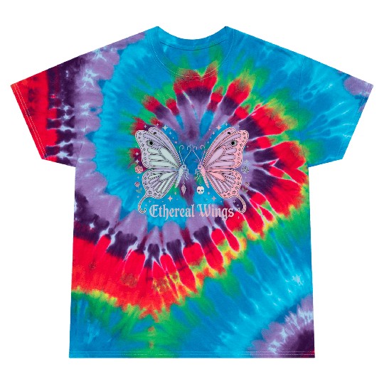 Pastel Goth Two Butterflies Aesthetic Gothic Desig Tie Dye T Shirts