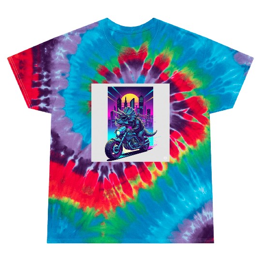 Futuristic Rhinoceros Cyber Ride Tie Dye T Shirts