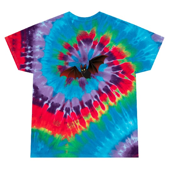 Dark Fantasy Bat Illustration Tie Dye T Shirts