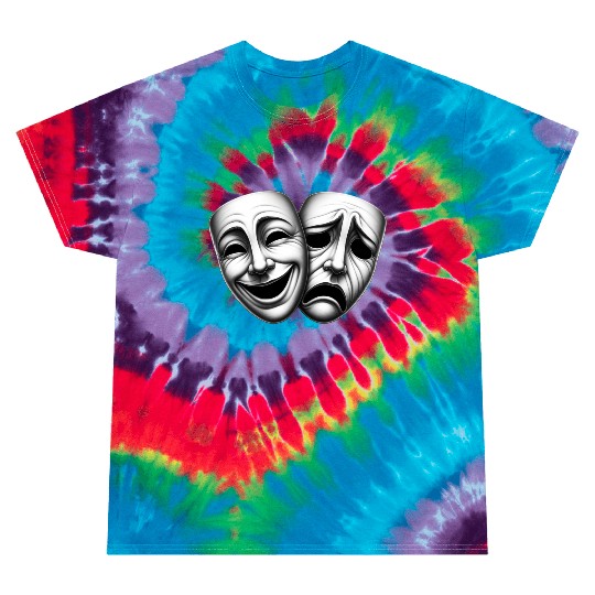 Comedy and Tragedy Masks – Classic Theater Art  Tie Dye T Shirts