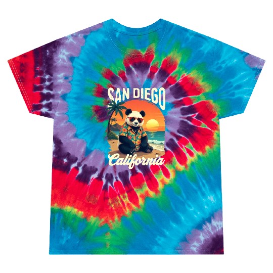 California Panda Zoo San Diego  Family Vaction Tie Dye T Shirts