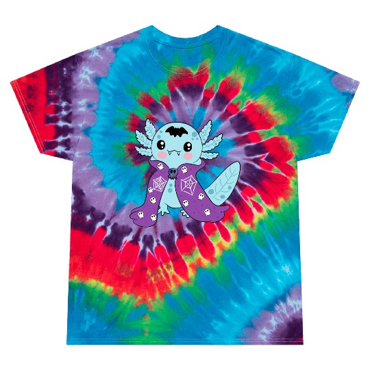 Cute Blue Vampire Axolotl Tie Dye T Shirts