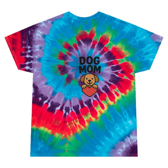 Dog Mom Heart Embrace Design Tie Dye T Shirts