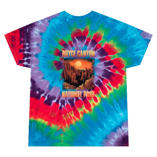 Bryce Canyon National Park Sunset Illustration Tie Dye T Shirts
