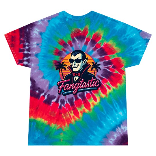 Fangtastic – Retro Vampire Neon Style Tie Dye T Shirts