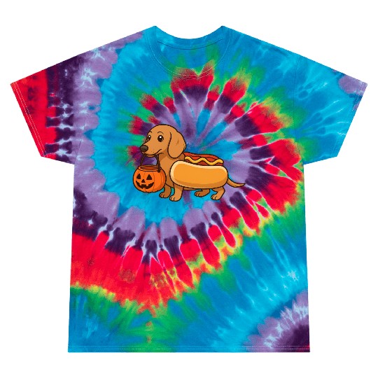 Hot Dog Dachshund Halloween Tie Dye T Shirts