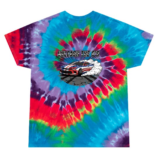 Patriotic American Muscle Car Tie Dye T Shirts