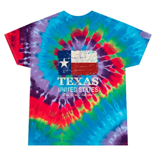 Texas Flag - Vintage Look Tie Dye T Shirts
