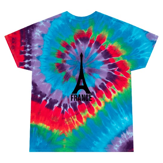 logo text tower tower eiffel 3 colors france natio Tie Dye T Shirts