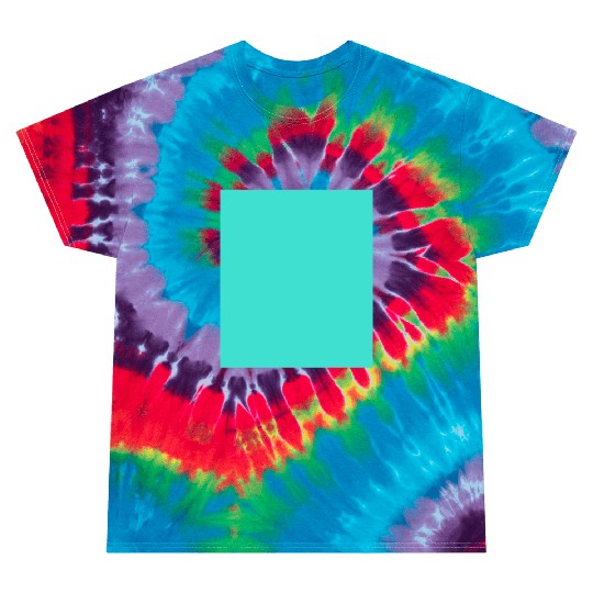 Turquoise Green-Blue Solid Color Tie Dye T Shirts