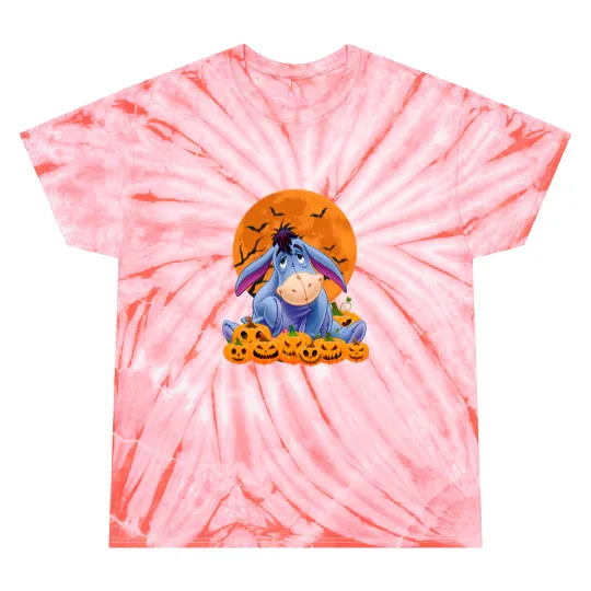 Disney Eeyore Halloween Tie Dye T Shirts, Cartoon Tie Dye T Shirts, Cute Tie Dye T Shirts, Gift For Family