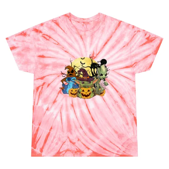 Disney Stitch Halloween Tie Dye T Shirts, Stitch Horror Halloween Tie Dye T Shirts