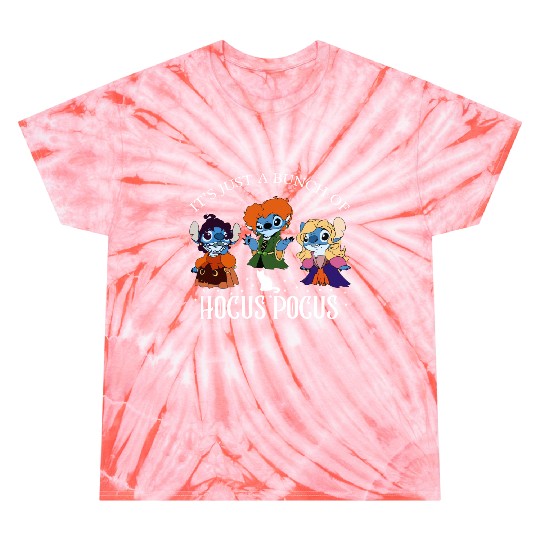 Discover Disney Stitch It's Just A Bunch Of Hocus Pocus Halloween Tie Dye T Shirts, Disney Stitch Hocus Pocus Tie Dye T Shirts