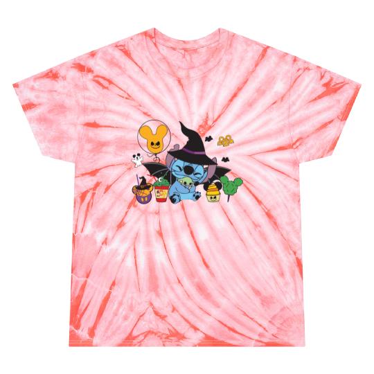 Disney Stitch Halloween Tie Dye T Shirts, Stitch Halloween, Disney Halloween, Disney Trick or Treat Tie Dye T Shirts, Stitch Halloween Gift