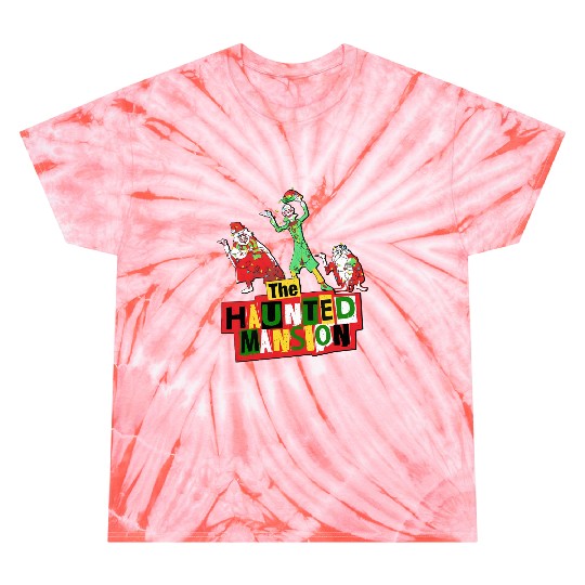 Vintage Disney Parks Hitchhiking Ghosts Christmas Lights Tie Dye T Shirts, The Haunted Mansion Christmas Tie Dye T Shirts