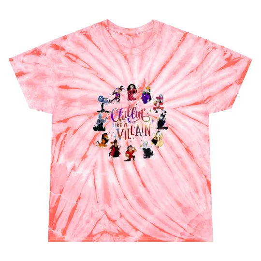 Disney Villains Chillin Like A Villain Halloween Tie Dye T Shirts