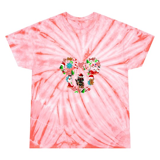 Star Wars Christmas Tie Dye T Shirts, Mandalorian Disney Christmas Tie Dye T Shirts, Christmas Mickey Tie Dye T Shirts