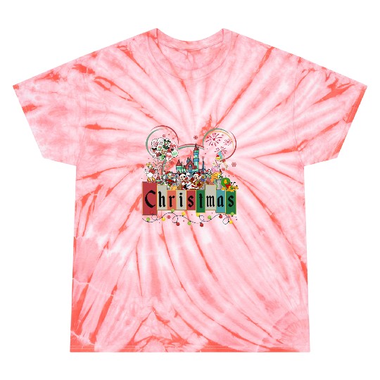 Retro Disneyland Christmas Tie Dye T Shirts