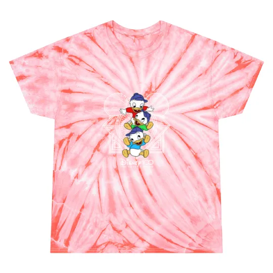 Disney Ducktales Huey, Dewey, and Louie Tie Dye T Shirts, Disney 100 Years Of Wonder Tie Dye T Shirts