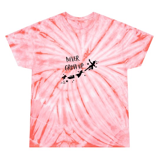 Peter Pan Tie Dye T Shirts, Disney Peter Pan Tie Dye T Shirts, Never Grow Up Disney Peter Pan Tinkerbell Tie Dye T Shirts