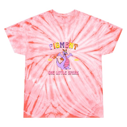 Retro Figment Tie Dye T Shirts, Figment Est 1983, One Little Spark, Journey Into Imagination, Disneyland Tie Dye T Shirts