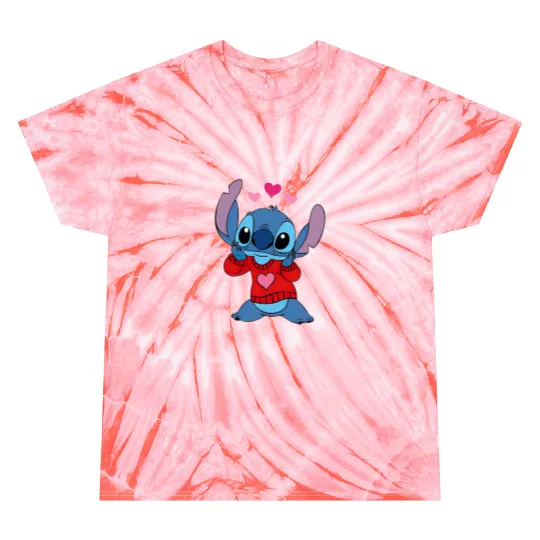 Stitch Valentines Day Tie Dye T Shirts, Stitch Tie Dye T Shirts, Disney Valentine Tie Dye T Shirts